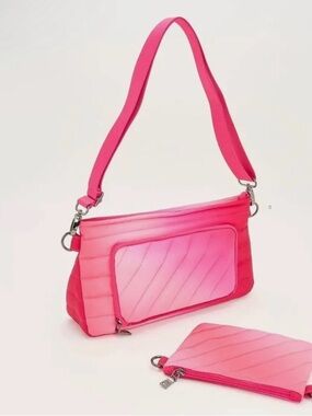 NWT Think Royln Bank Street XL Crossbody with Pouch  Fuchsia Ombré